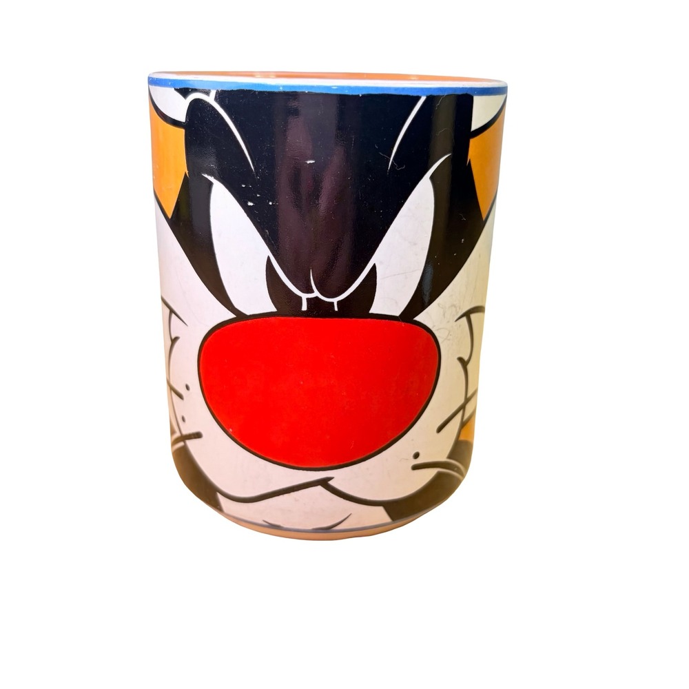 Sylvester the Cat Ceramic Coffee Cup Mug Warner Bros Looney Tunes Gibson 1998